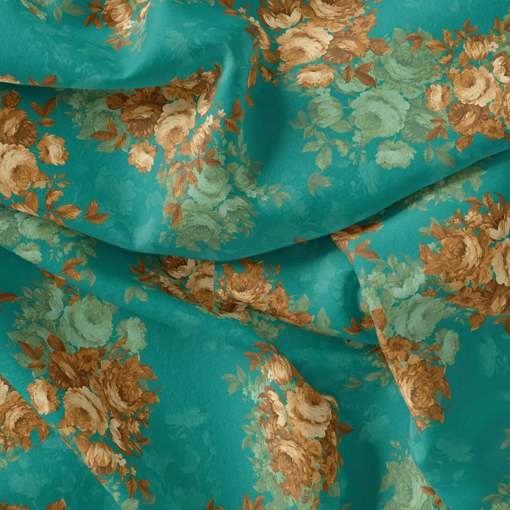 Attractive Watercolour Cathay Spice Colour Roses  Digital Printed Fabric – js 0 ta09612 110 attractive watercolour cathay spice colour roses digital printed fabric 4