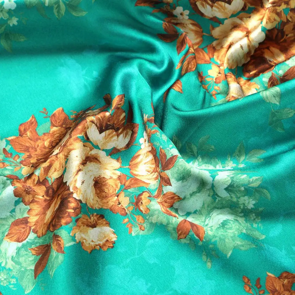 Attractive Watercolour Cathay Spice Colour Roses  Digital Printed Fabric - Japan Satin – js 0 ta09612 110 attractive watercolour cathay spice colour roses digital printed fabric japan satin 3