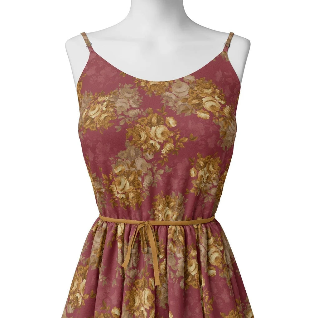 Morden Brown Roses Ripe Currant Colour Background Digital Printed Fabric – js 0 ta09612p3 110 morden brown roses ripe currant colour background digital printed fabric 2