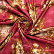Morden Brown Roses Ripe Currant Colour Background Digital Printed Fabric - Japan Satin – js 0 ta09612p3 110 morden brown roses ripe currant colour background digital printed fabric japan satin 1