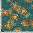 Big Golden Rose With Dark Paua Shell Colour Digital Printed Fabric – js 0 ta09612p4 110 big golden rose with dark paua shell colour digital printed fabric