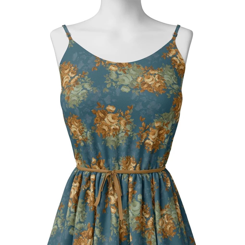 Vintage Bright Gray Background With Golden Rose Digital Printed Fabric – js 0 ta09612p7 110 vintage bright gray background with golden rose digital printed fabric 2