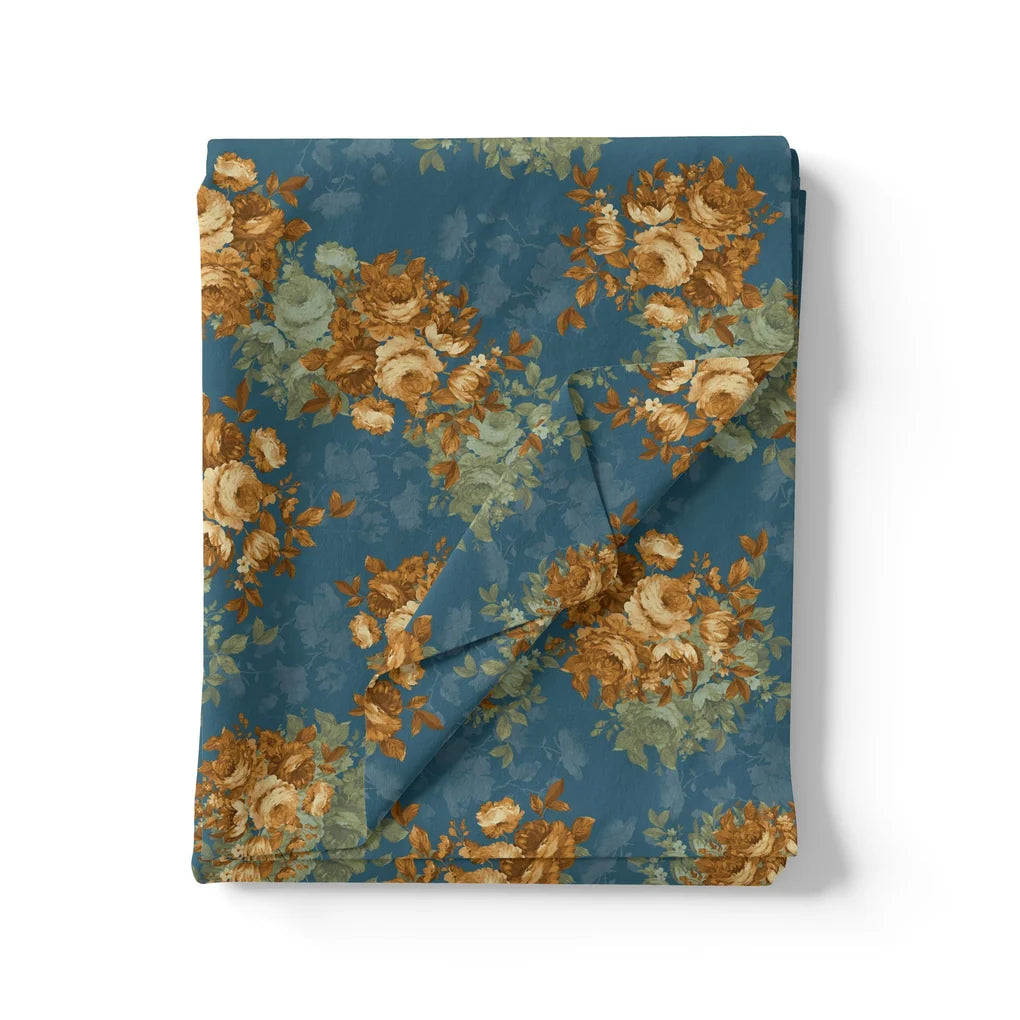 Vintage Bright Gray Background With Golden Rose Digital Printed Fabric – js 0 ta09612p7 110 vintage bright gray background with golden rose digital printed fabric 3