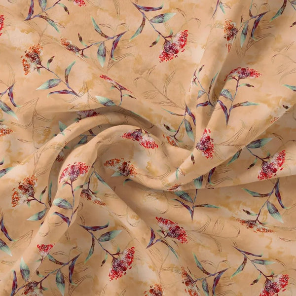Botanical Red And Orange Floral Flower Digital Printed Fabric – js 0 ta09631pg 110 botanical red and orange floral flower digital printed fabric 1