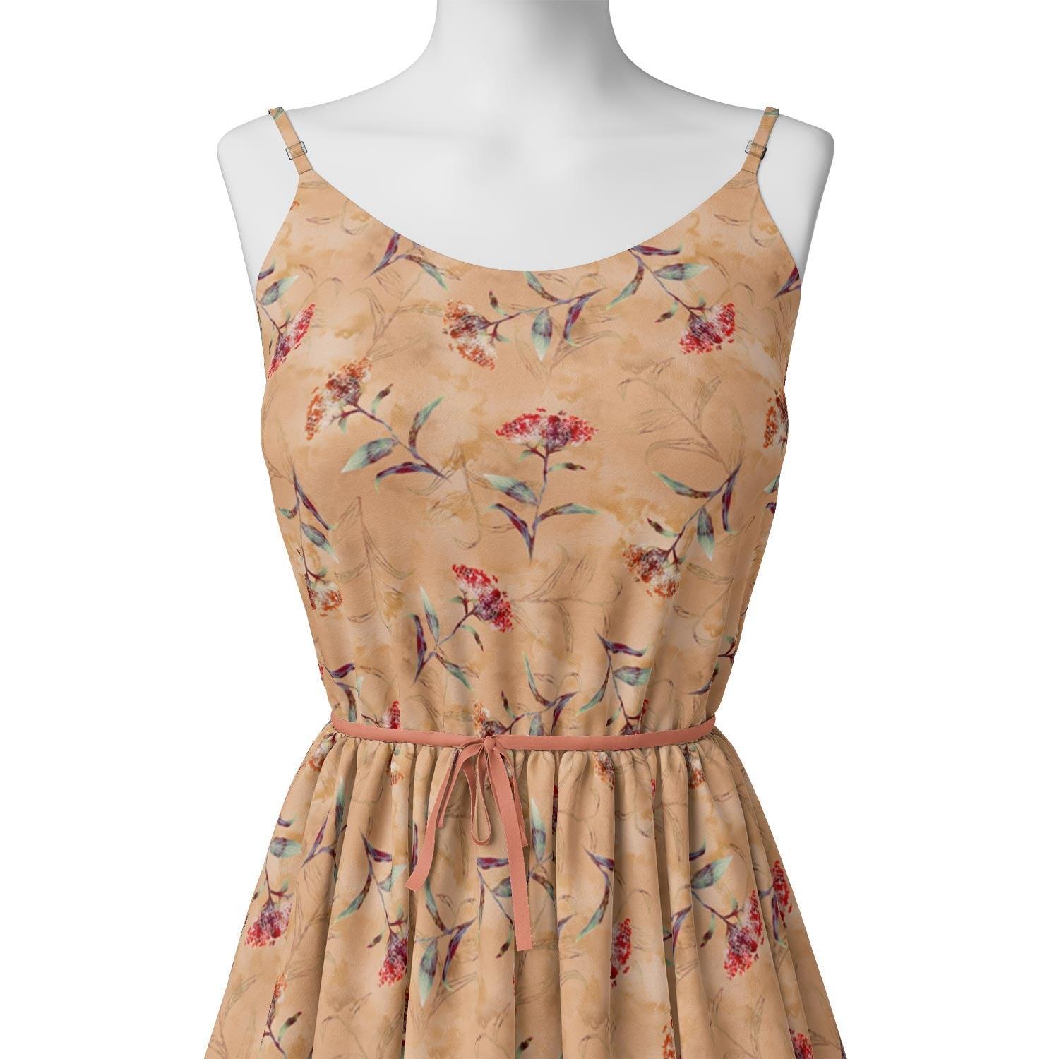 Botanical Red And Orange Floral Flower Digital Printed Fabric – js 0 ta09631pg 110 botanical red and orange floral flower digital printed fabric 2