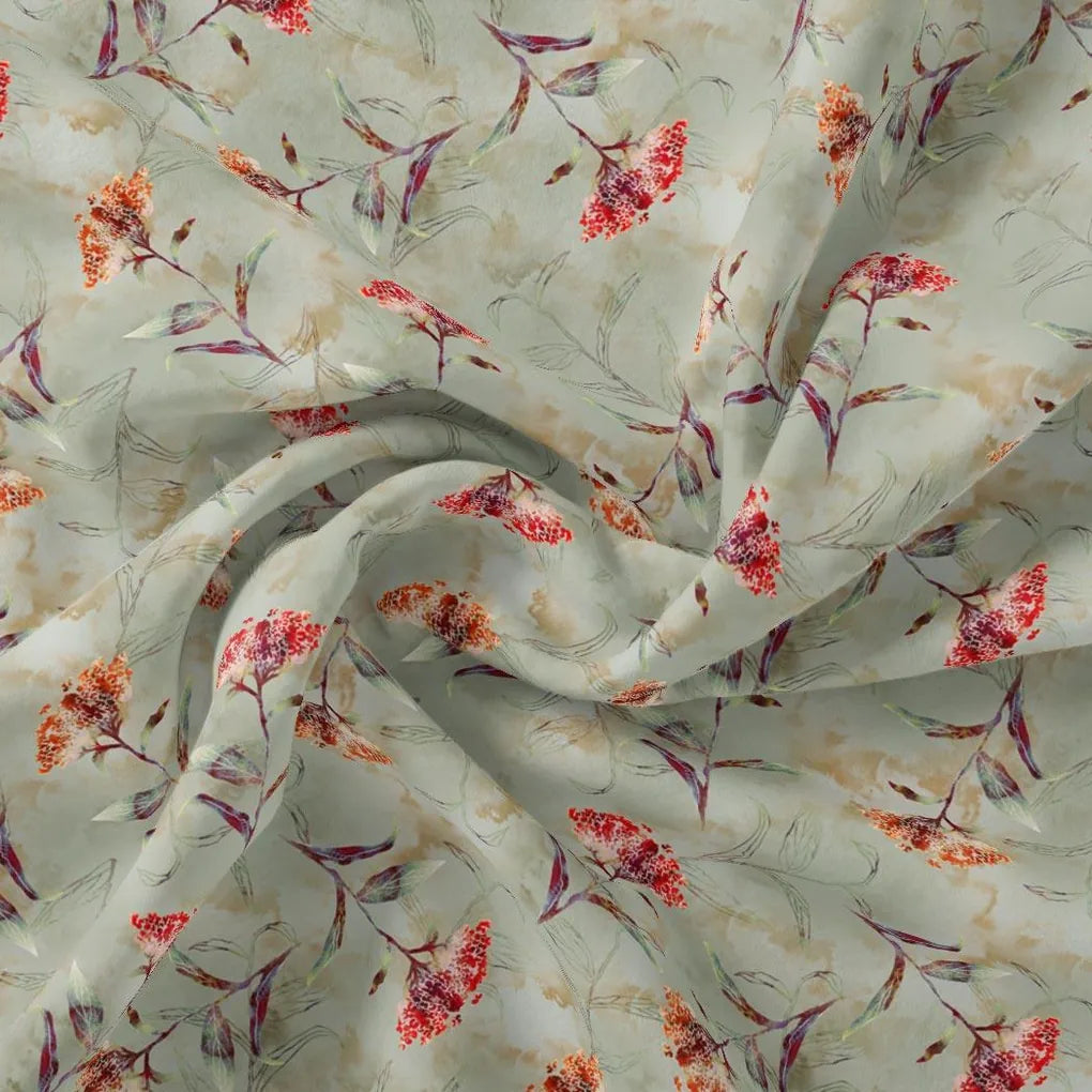 Beautiful Botanical Ixora Flower Digital Printed Fabric – js 0 ta09631ph 110 beautiful botanical ixora flower digital printed fabric 1