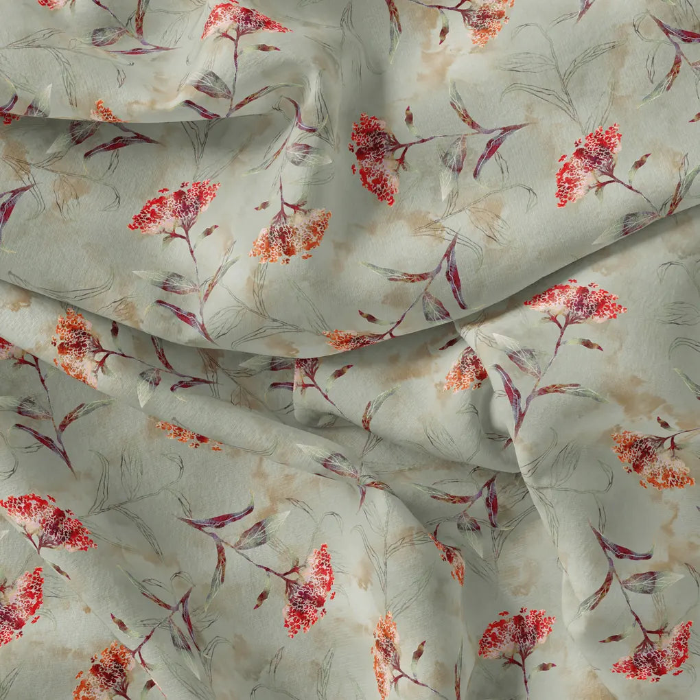 Beautiful Botanical Ixora Flower Digital Printed Fabric – js 0 ta09631ph 110 beautiful botanical ixora flower digital printed fabric 4