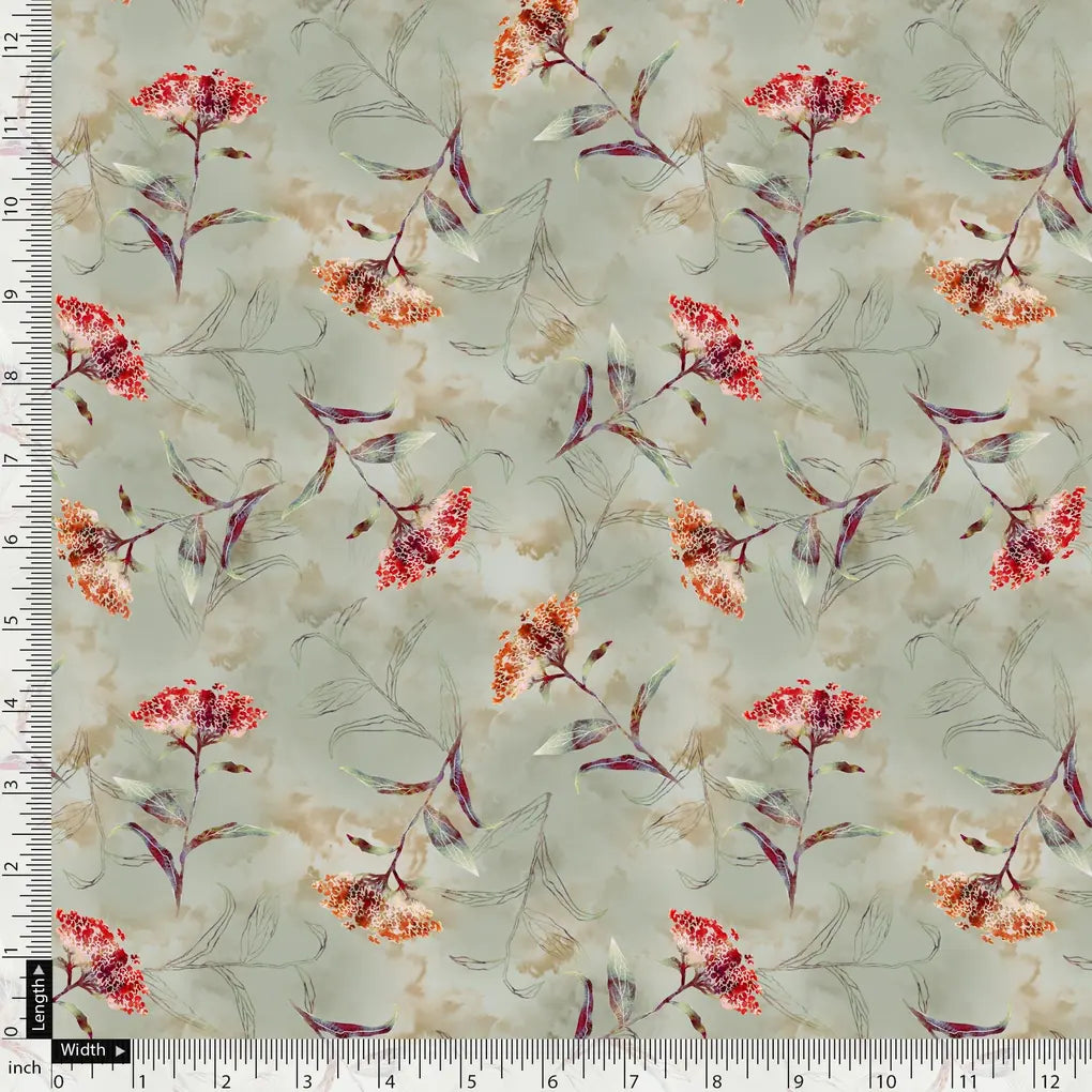 Beautiful Botanical Ixora Flower Digital Printed Fabric – js 0 ta09631ph 110 beautiful botanical ixora flower digital printed fabric 5