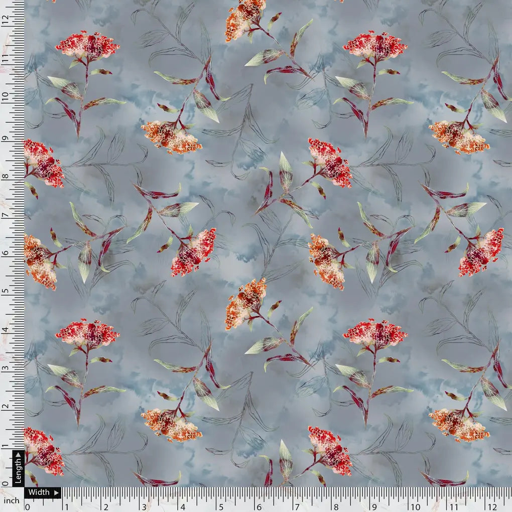 Watercolour Brown And Gray Colour Colico Flower Digital Printed Fabric – js 0 ta09631pj 110 watercolour brown and gray colour colico flower digital printed fabric 5