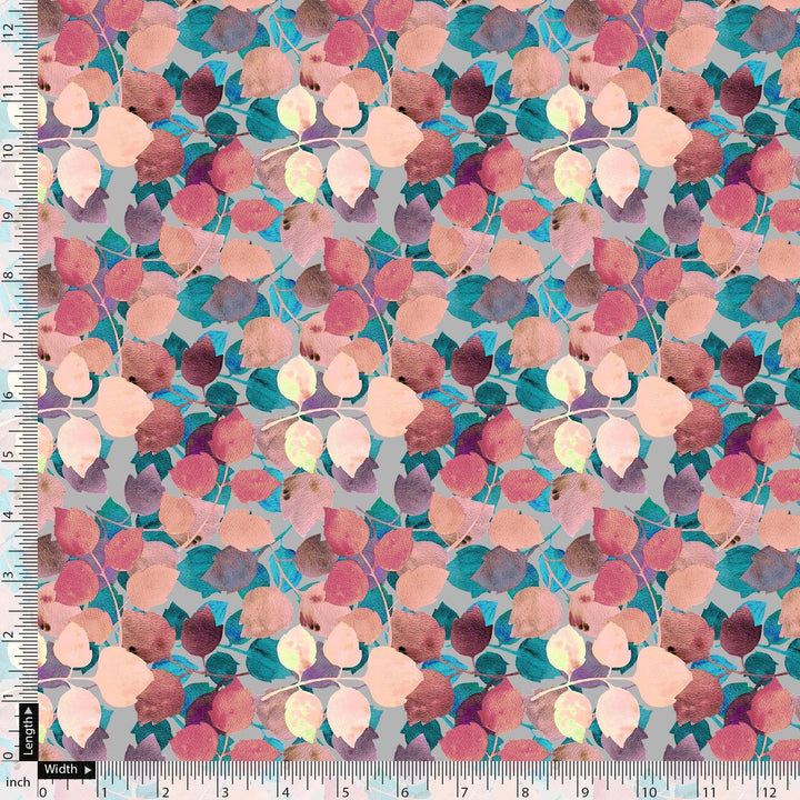 Colourful Box Elder Leaves Digital Printed Fabric - FAB VOGUE Studio®