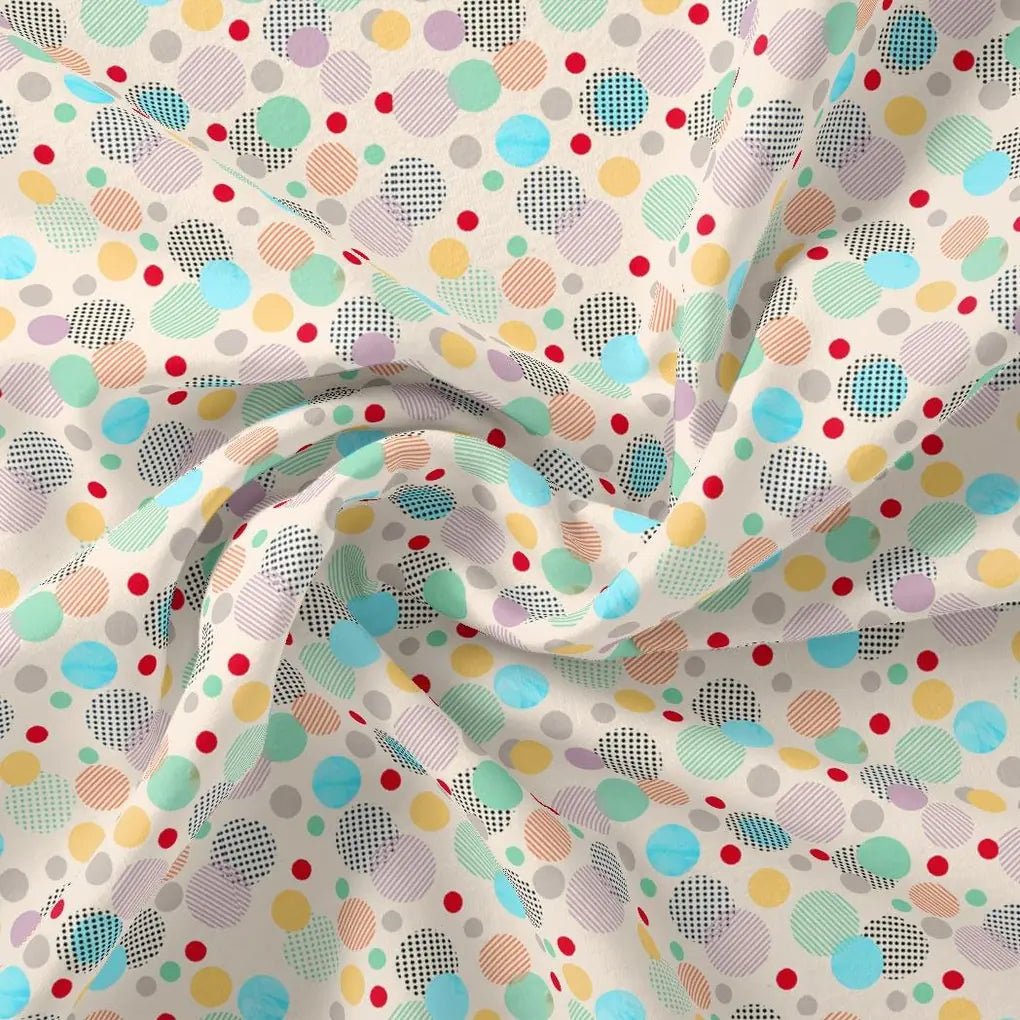 Tiny Bubble Lining With Multicolour Doted Circle Digital Printed Fabric – js 0 ta09658a 110 tiny bubble lining with multicolour doted circle digital printed fabric 1