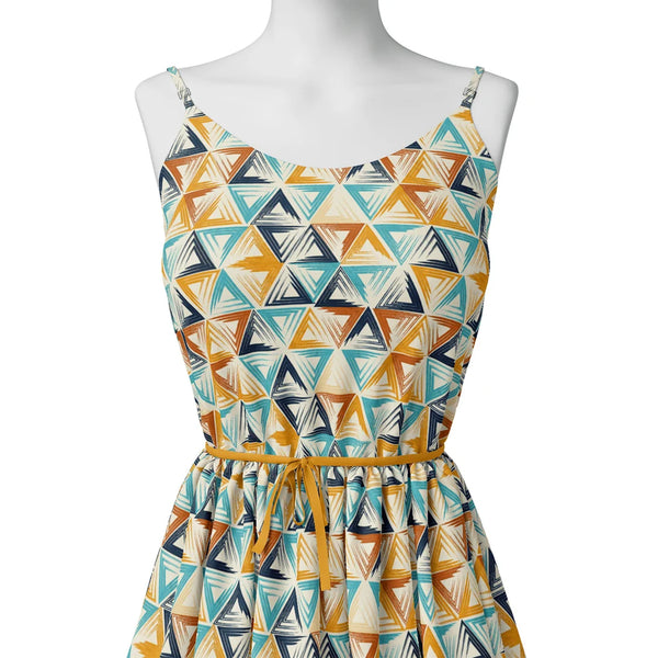 Orange And Sky Blue Triangle Digital Printed Fabric – js 0 ta09663 110 orange and sky blue triangle digital printed fabric 2 - alternate view