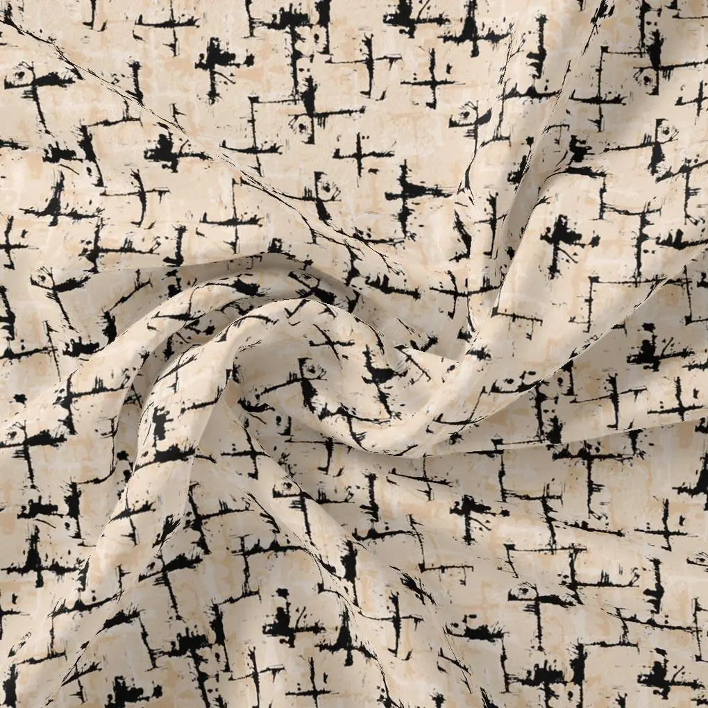 Toile Dark peach And Black Combination Digital Printed Fabric – js 0 ta09665a 110 toile dark peach and black combination digital printed fabric 1