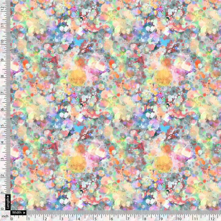 Watercolour Paint Art Of Doted Digital Printed Fabric - FAB VOGUE Studio®