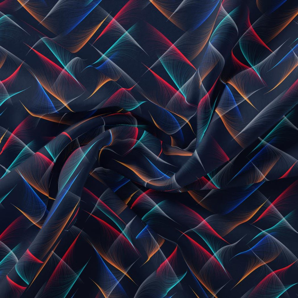 Classic Colourful Feather With Blue Background Digital Printed Fabric – js 0 ta09682pb 110 classic colourful feather with blue background digital printed fabric 1