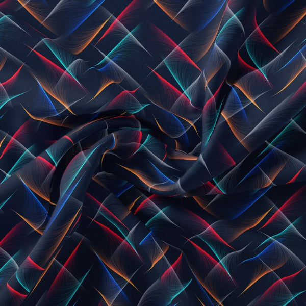 Classic Colourful Feather With Blue Background Digital Printed Fabric – js 0 ta09682pb 110 classic colourful feather with blue background digital printed fabric 1