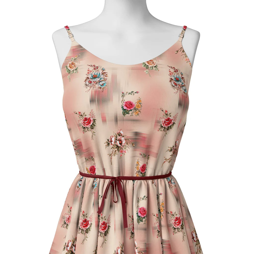 Red Roses With Peach Rose Blury Texture Digital Printed Fabric – js 0 ta09683 110 red roses with peach rose blury texture digital printed fabric 2