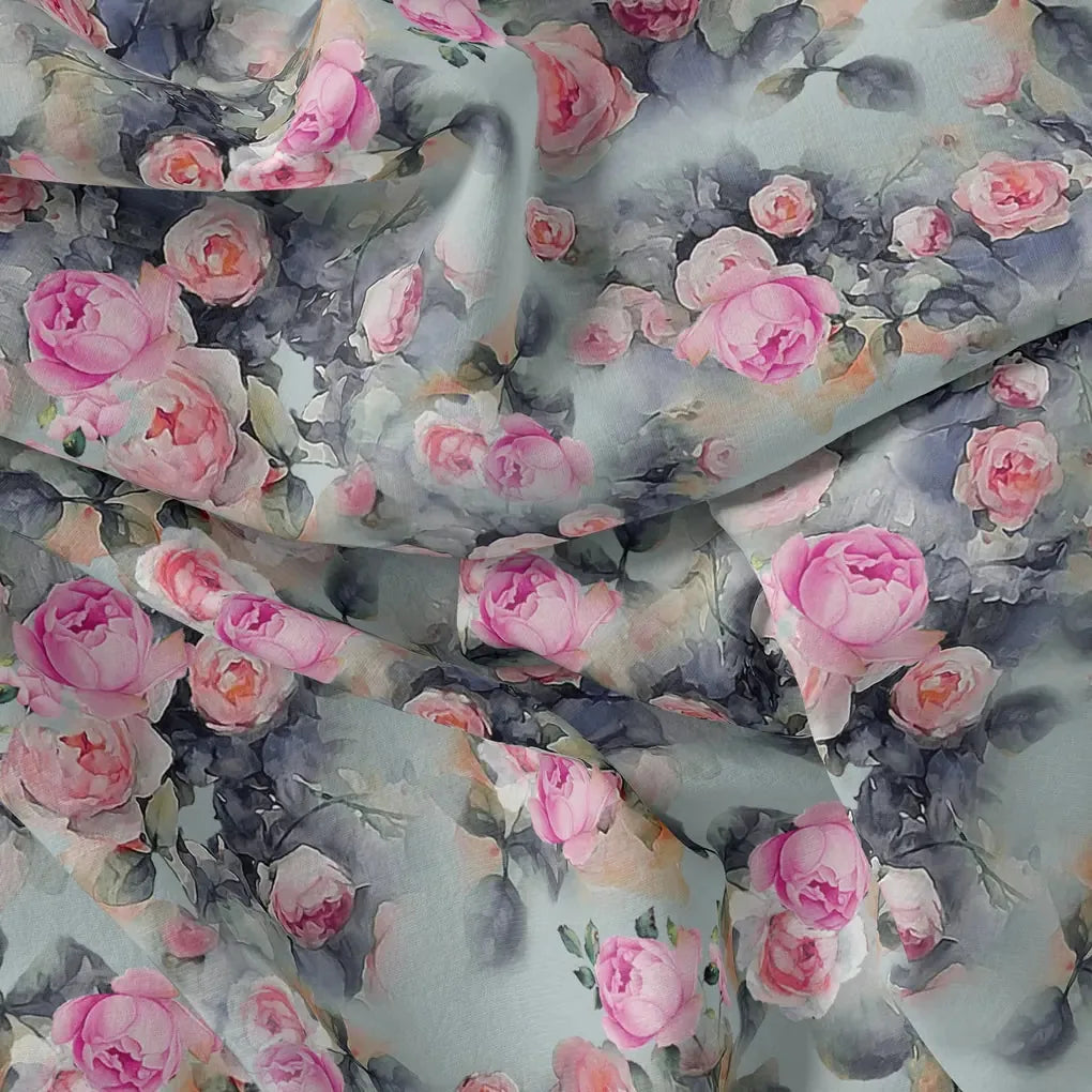 Pink And Peach Rose Allover Digital Printed Fabric – js 0 ta6801p1 110 pink and peach rose allover digital printed fabric 3