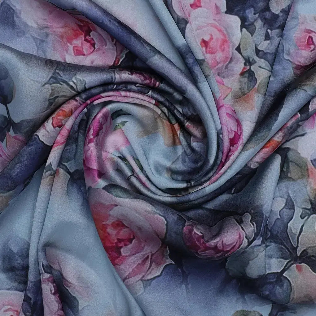 Pink And Peach Rose Allover Digital Printed Fabric - Japan Satin – js 0 ta6801p1 110 pink and peach rose allover digital printed fabric japan satin 1