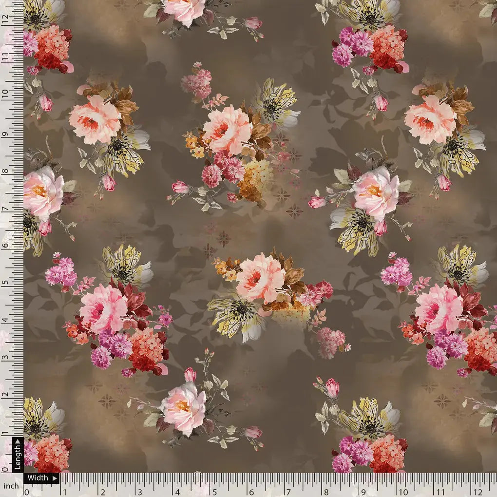 Morden Peony Watercolour Art Digital Printed Fabric - Japan Satin – js 0 ta7309p1 110 morden peony watercolour art digital printed fabric japan satin 5