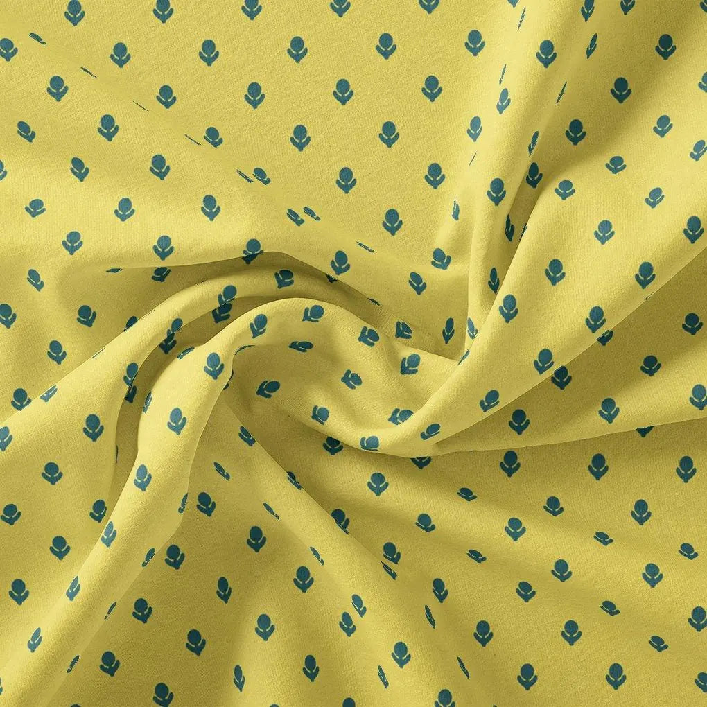 Lemon Yellow Small And Single Motif Allover Digital Printed Fabric – js 0 ta7590p2 110 lemon yellow small and single motif allover digital printed fabric 1