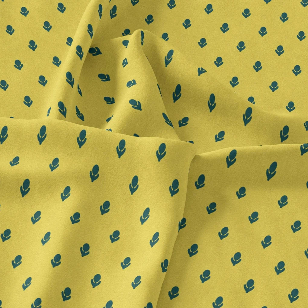 Lemon Yellow Small And Single Motif Allover Digital Printed Fabric – js 0 ta7590p2 110 lemon yellow small and single motif allover digital printed fabric 3