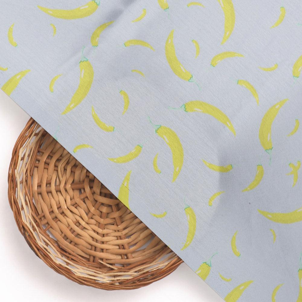 Yellow Mirchi Allover Digital Printed Fabric - Japan Satin – js 0 ta7619p1 110 yellow mirchi allover digital printed fabric japan satin 2