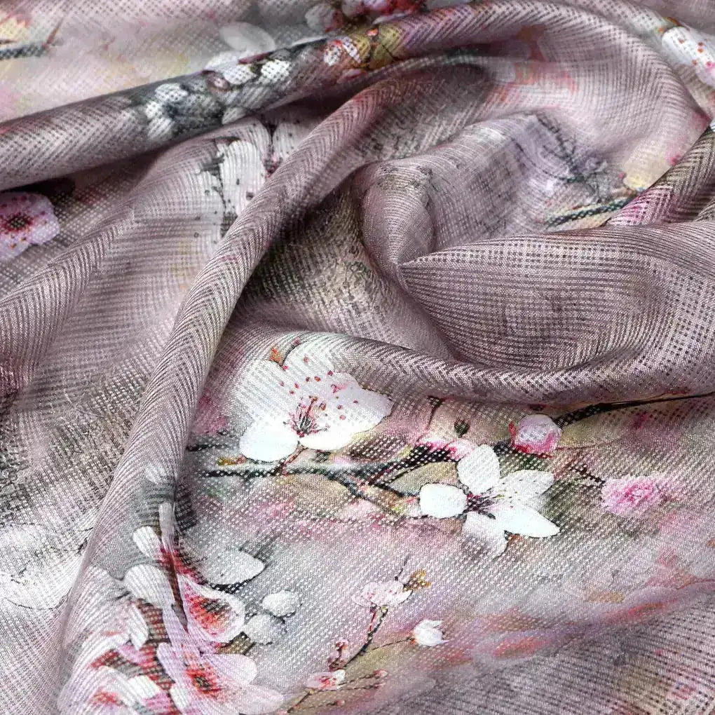 Beautiful Brown Floral Digital Printed Kota Doria Fabric – kd 0 0ta060200 111 beautiful brown floral digital printed kota doria fabric 4