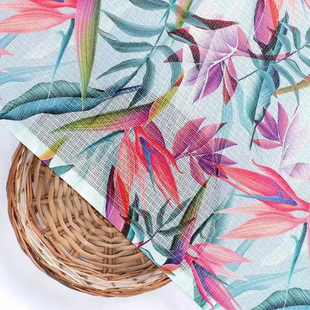 Large Leaves Digital Printed Kota Doria Fabric – kd 0 0ta06458050big 111 large leaves digital printed kota doria fabric 2