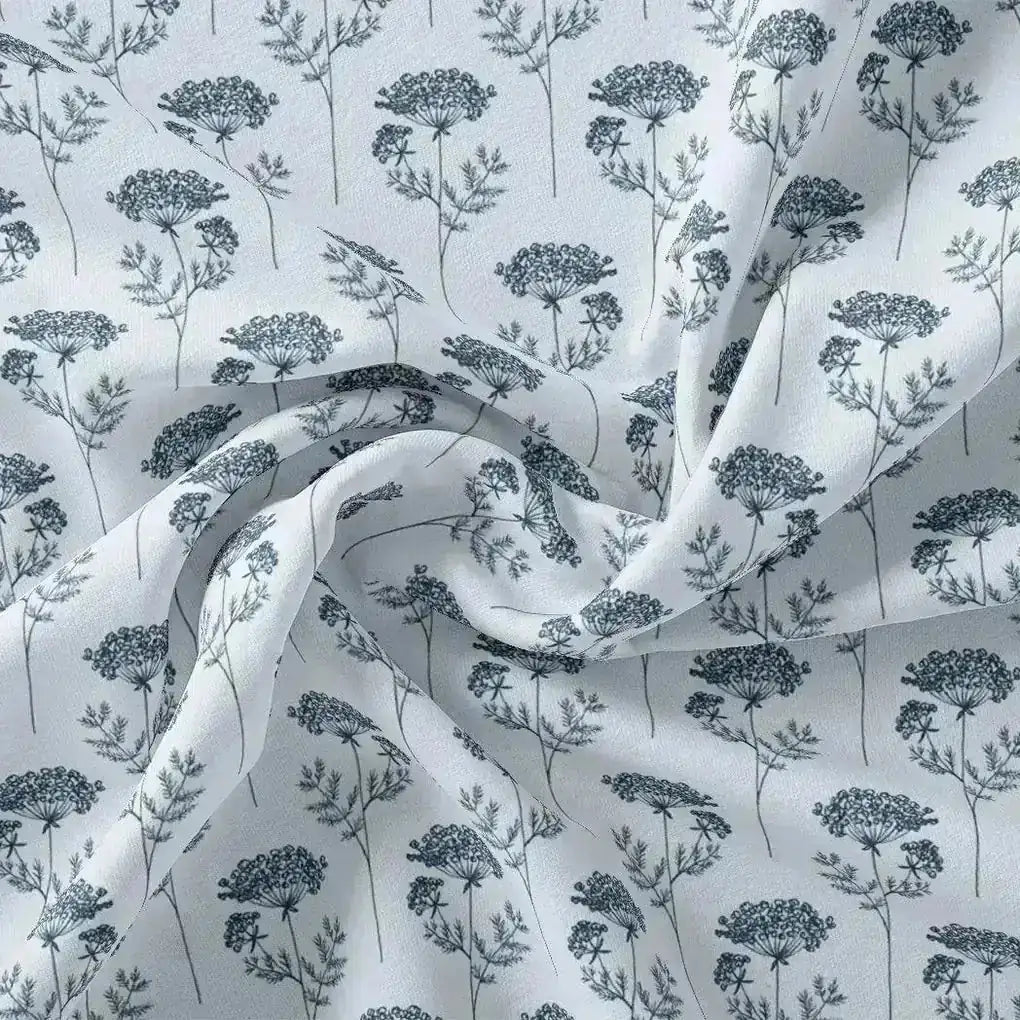 Winter Icy Flower Digital Printed Fabric  - Kota Doria – kd 0 ma0126 110 winter icy flower digital printed fabric kota doria 1