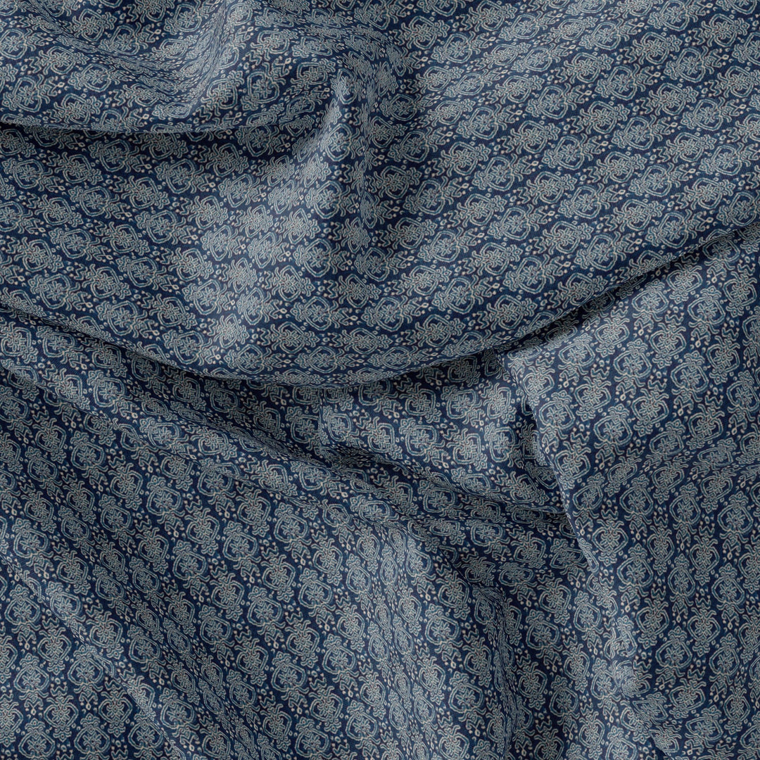Morden Ogee Seamless Repeat Digital Printed Fabric - Kota Doria - FAB VOGUE Studio®