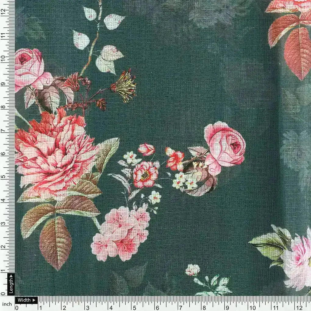Elegant Floral Digital Printed Kota Doria Fabric – kd 0 ta057253 111 elegant floral digital printed kota doria fabric 4