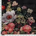 Flowers Laying on Black Base Digital Printed Kota Doria Fabric – kd 0 ta060980 111 flowers laying on black base digital printed kota doria fabric 4