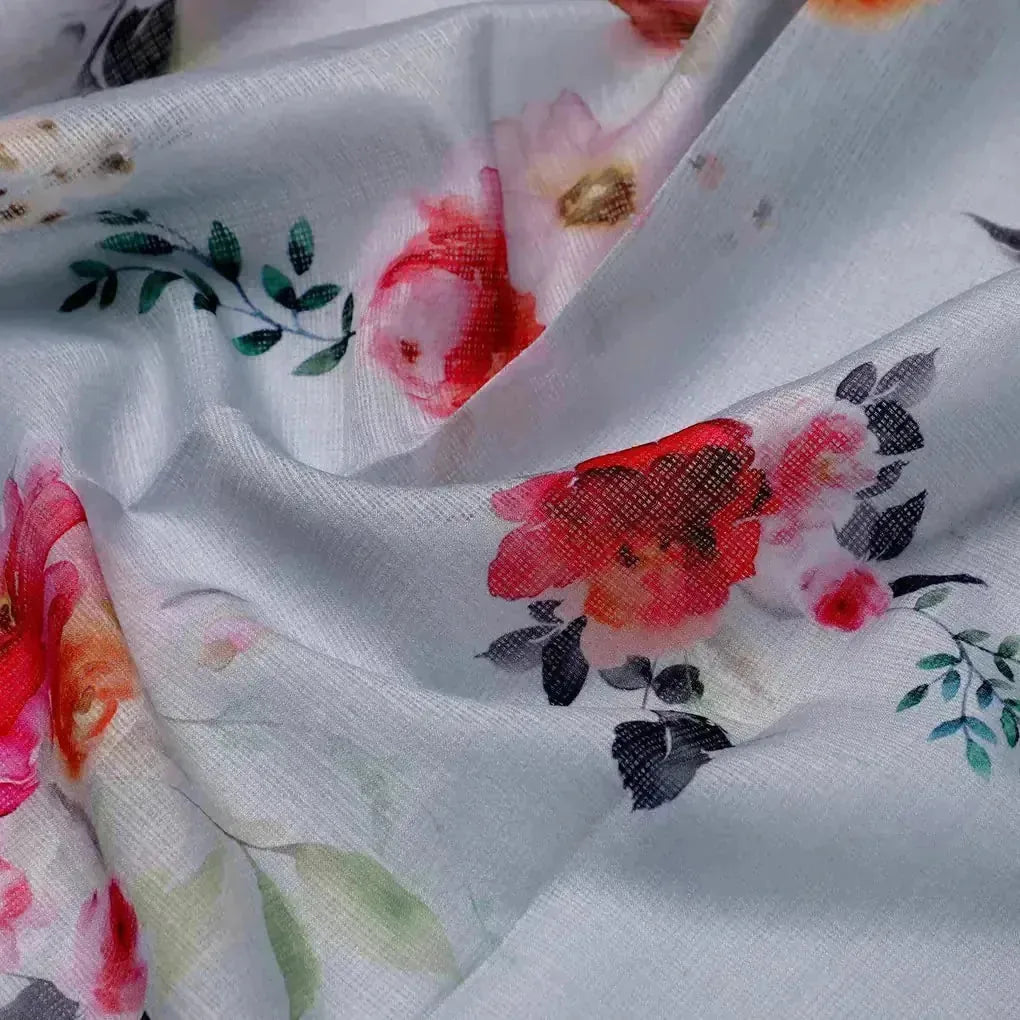 Flowers Layin Over Grey Digital Printed Kota Doria Fabric – kd 0 ta0618360 111 flowers layin over grey digital printed kota doria fabric 3