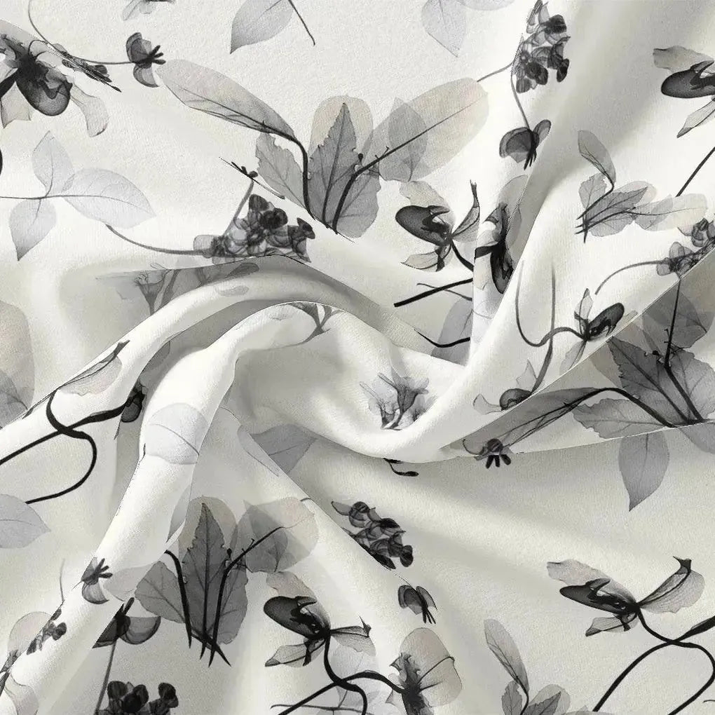 Black Floating Flowers Digital Printed Fabric - Kota Doria – kd 0 ta06256 110 black floating flowers digital printed fabric kota doria 1