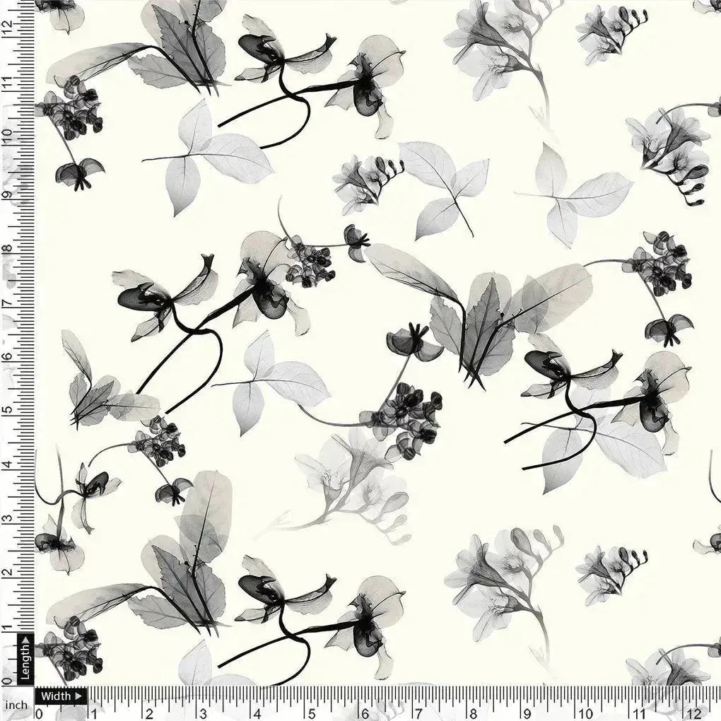 Black Floating Flowers Digital Printed Fabric - Kota Doria – kd 0 ta06256 110 black floating flowers digital printed fabric kota doria 4