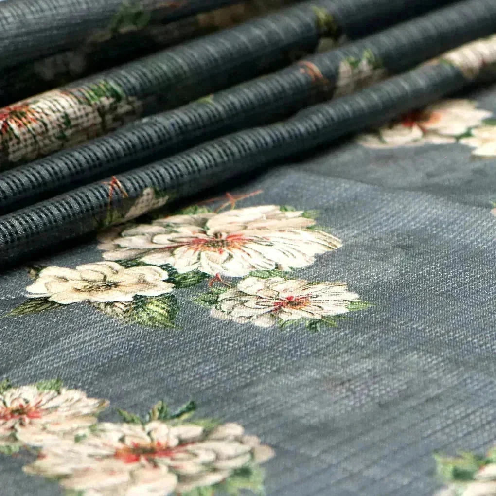 Beautiful Green Floral Digital Printed Kota Doria Fabric – kd 0 ta062972 111 beautiful green floral digital printed kota doria fabric 3