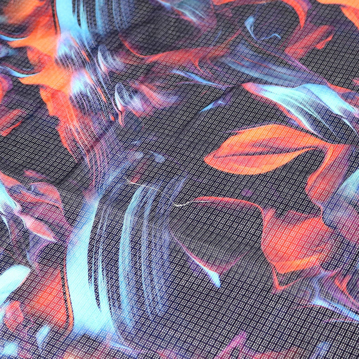 Abstract Pattern Digital Printed Kota Doria Fabric - FAB VOGUE Studio®