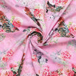 Pink Peacock Floral Digital Printed Kota Doria Fabric – kd 0 ta064064 111 pink peacock floral digital printed kota doria fabric 1