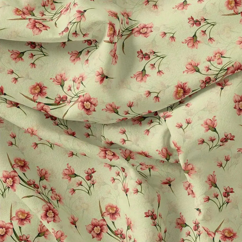 Beautiful Tiny Pink Chintz Digital Printed Fabric - Kota Doria – kd 0 ta08789 110 beautiful tiny pink chintz digital printed fabric kota doria 3