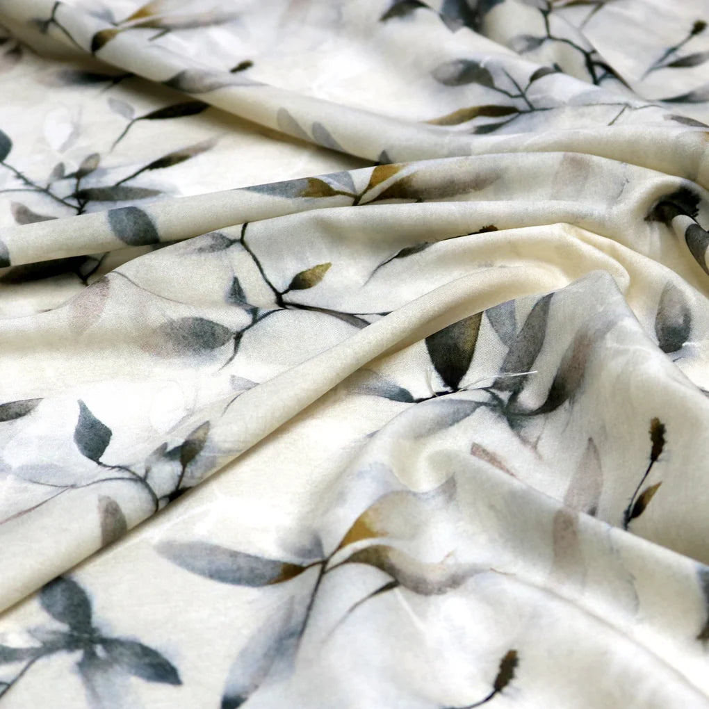 Beautiful Leave Digital Printed Kora Silk Fabric – ks 0 0ta05192 111 beautiful leave digital printed kora silk fabric