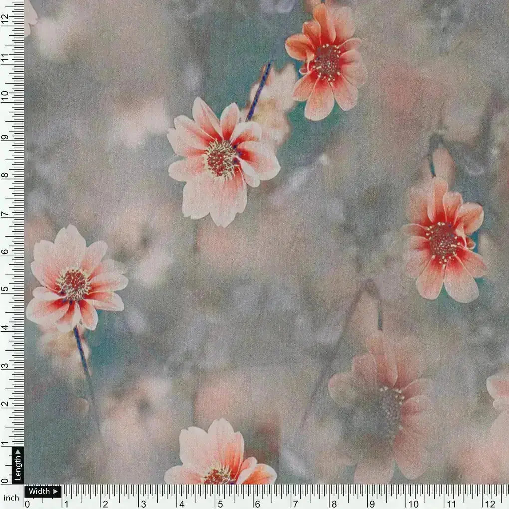 Dusty Flower Digital Printed Kora Silk Fabric – ks 0 0ta060232 111 dusty flower digital printed kora silk fabric 4