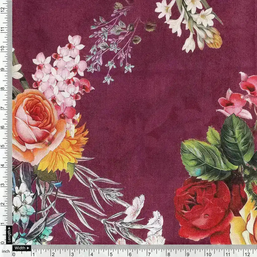 Purple Flower Digital Printed Kora Silk Fabric – ks 0 0ta061811 111 purple flower digital printed kora silk fabric 4