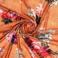 Yellow Flower Digital Printed Kora Silk Fabric – ks 0 0ta061813 111 yellow flower digital printed kora silk fabric 1