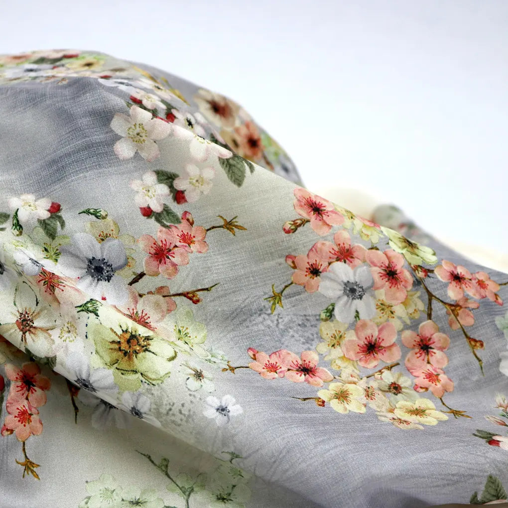 Beautiful Floral Vine Digital Printed  Fabric – ks 0 0ta064822 110 beautiful floral vine digital printed fabric