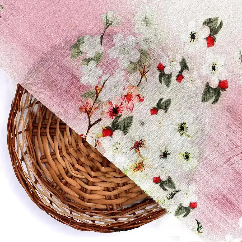 Multicolor Floral Vine Digital Printed Kora Silk Fabric – ks 0 0ta064823 111 multicolor floral vine digital printed kora silk fabric 2