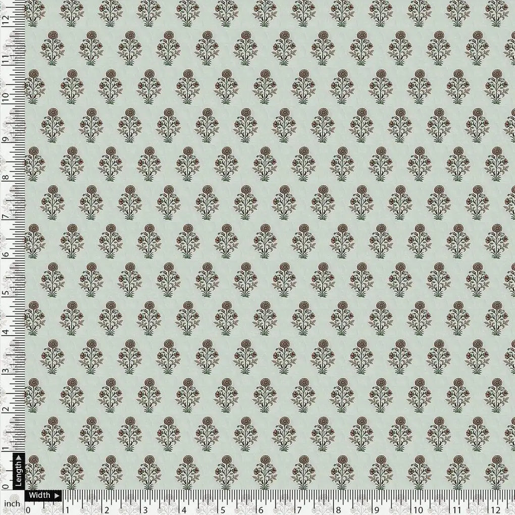 Seamless Indian Mughal Motif Flower Digital Printed Fabric - Kora Silk – ks 0 ma0120 110 seamless indian mughal motif flower digital printed fabric kora silk 4