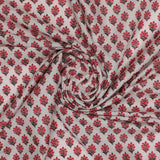 Red Flower Motif Block Digital Printed Fabric - Kora Silk – ks 0 ma012675 110 red flower motif block digital printed fabric kora silk 1