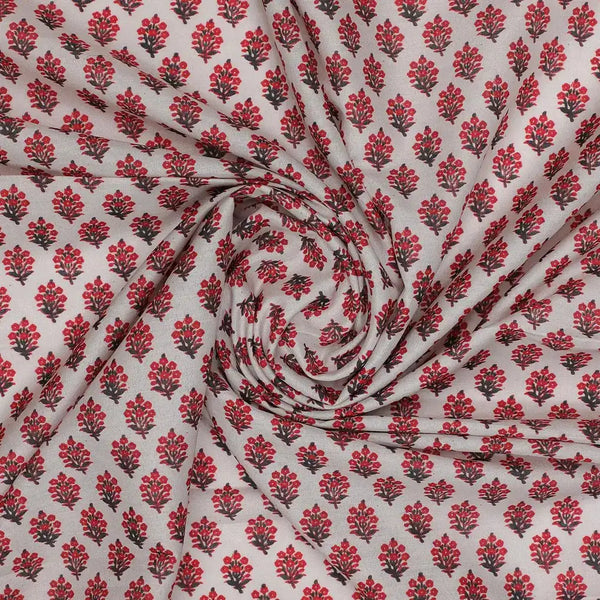 Red Flower Motif Block Digital Printed Fabric - Kora Silk – ks 0 ma012675 110 red flower motif block digital printed fabric kora silk 1