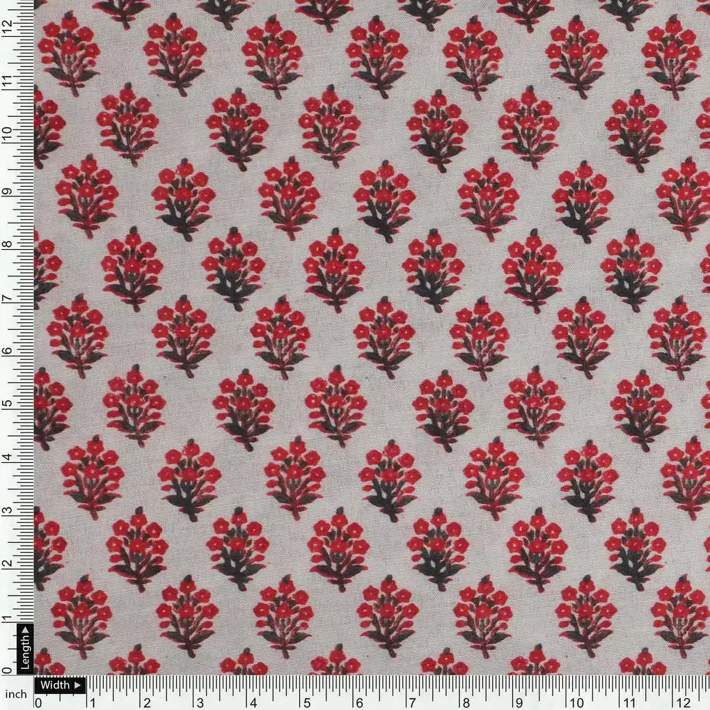Red Flower Motif Block Digital Printed Fabric - Kora Silk – ks 0 ma012675 110 red flower motif block digital printed fabric kora silk 4
